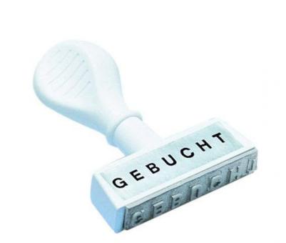 Wedo Stempel Text Gebucht - Abdruck 45 mm 