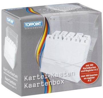 Toppoint® Karteikasten Plastik -DIN A7, transparent 