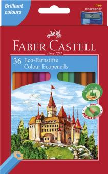 Faber-Castell Buntstifte CASTLE 36 Farben mit Spitzer 