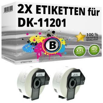 2x Alternativ Brother Adress-Etiketten DK-11201 Label 