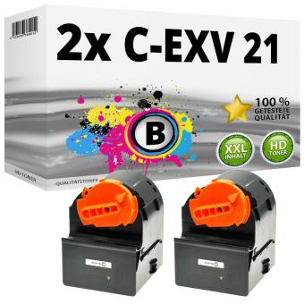 2x Alternativ Canon Toner C EXV 21 Schwarz 