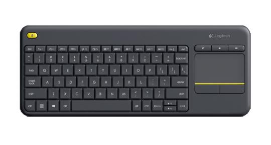 Logitech Tastatur K400 Plus Kabellos Schwarz 