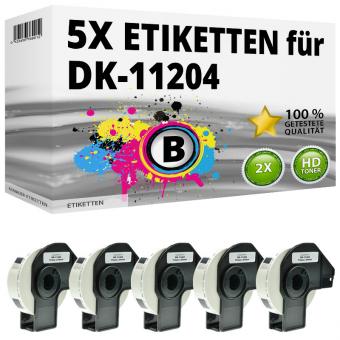 5x Alternativ Brother Mehrzweck-Etiketten DK-11204 Label 