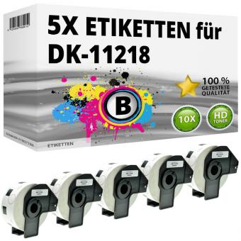 5x Alternativ Etiketten Brother DK-11218 