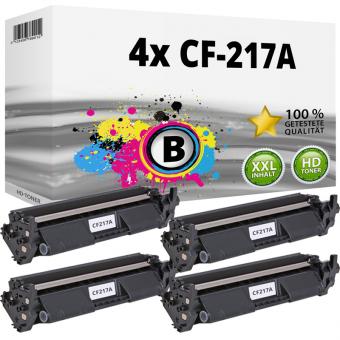 4x Alternativ HP Toner 17A / CF217A Schwarz 