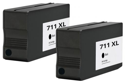 Alternativ HP Druckerpatronen 711 Schwarz Doppelpack 