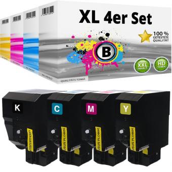Set 4x Alternativ Lexmark Toner 74C20K0 74C20C0 74C20M0 74C20Y0 
