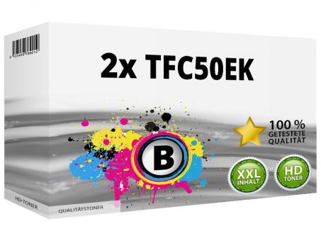 2x Alternativ Toshiba Toner TFC50EK Schwarz 
