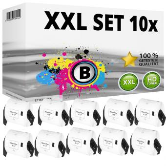Set 10x Alternativ Brother Versand-Etiketten DK-11240 Label 