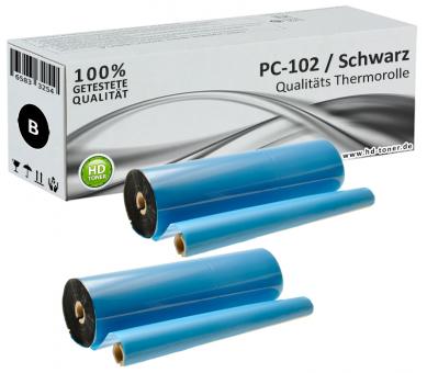 2x Alternativ Brother Thermo-Transfer-Rolle PC-102RF 