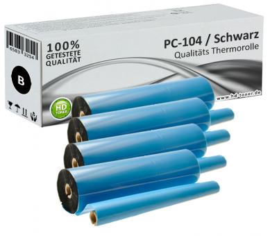 4x Alternativ Brother Thermo-Transfer-Rolle PC-104RF 