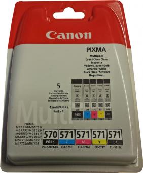 5x Original Canon Patronen PGI-570 CLI-571 im Set 
