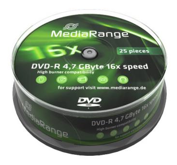 MediaRange DVD-R 4,7 GB 25er Spindel 