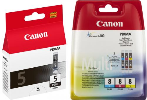 Set 4x Original Canon Patronen PGI-5 + CLI-8 