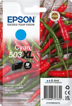 Original Epson Patronen 503XL / C13T09R24010 (Chilischoten) Cyan 