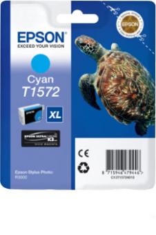 Original Epson T1572 (Schildkröte) Druckerpatronen Cyan XL 