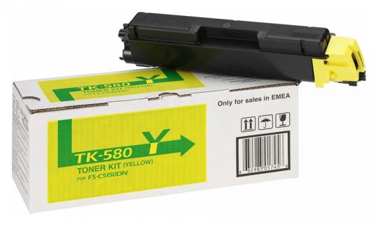 Original Kyocera Toner TK-580Y Gelb 