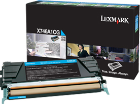 Original Lexmark Toner X746A1CG Cyan 