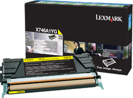 Original Lexmark Toner X746A1YG Gelb 