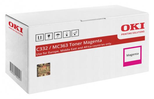 Original OKI Toner C332 / MC 363 46508710 Magenta 