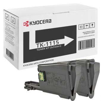 2x Original Kyocera Toner TK-1115 Schwarz Set 