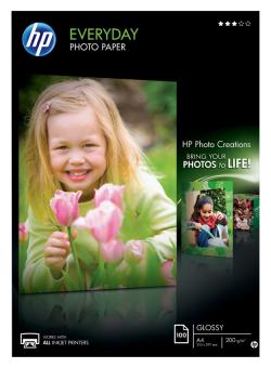 HP Fotopapier DIN A4 / Q2510A - glänzend - 200g - 100 Blatt 